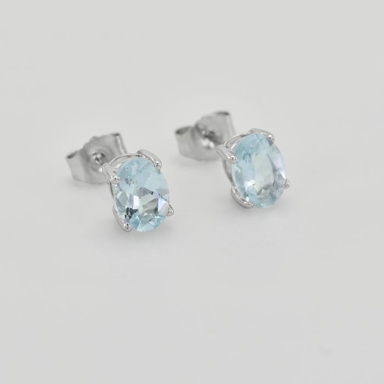 Gold Aquamarin Ohrringe 8133