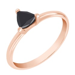 Ring mit schwarzem trillion Diamant Valla