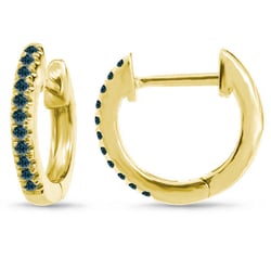 Elegante Creolen mit blauen Diamanten Gomati