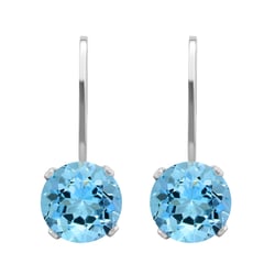 Silberne Ohrringe mit Topasen Hauko