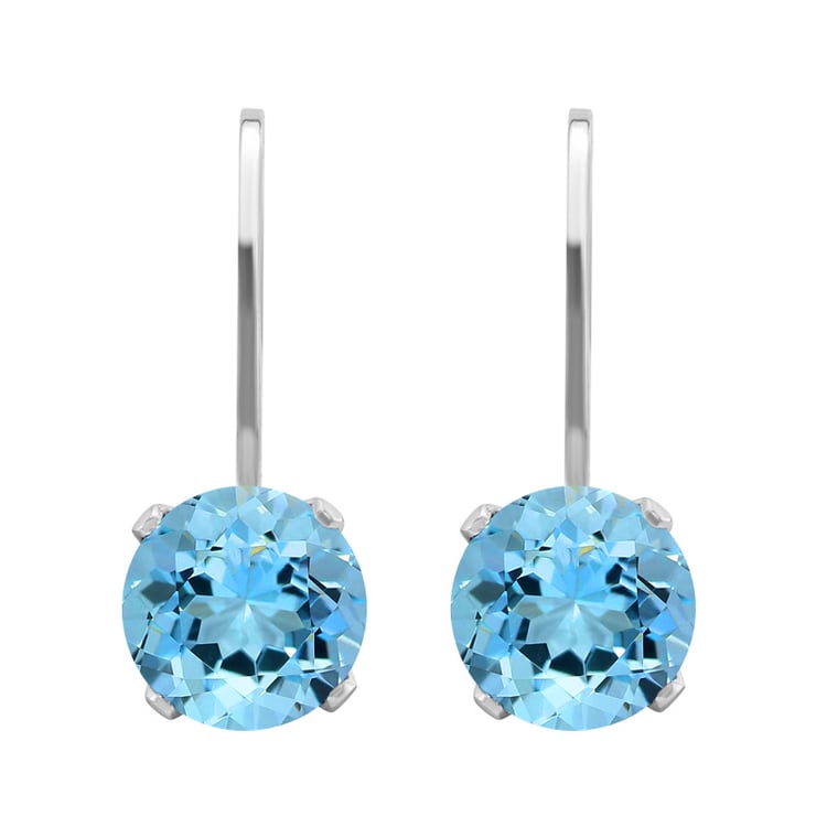 Silberne Ohrringe mit Topasen
