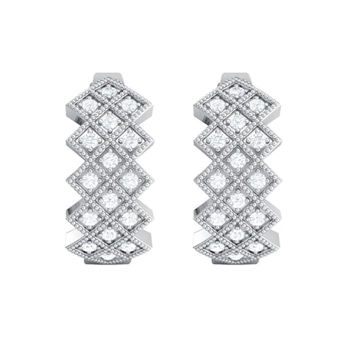 Goldene Creolen mit Lab Grown Diamanten Audhild