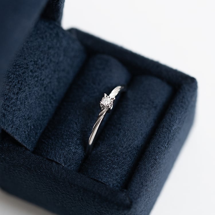 Minimalistischer Ring mit einem Diamanten Marsh 144407