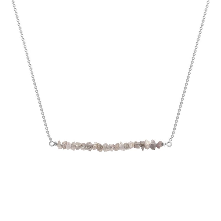 Goldener Choker mit rosa ungeschliffenen Diamanten Wandalee 38512