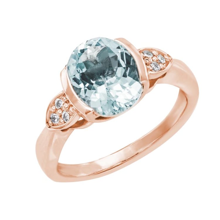 Ring mit Aquamarin und Diamanten Dilte 13943