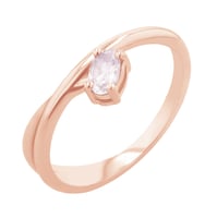 Ring mit ovalem Rosenquarz Emeli