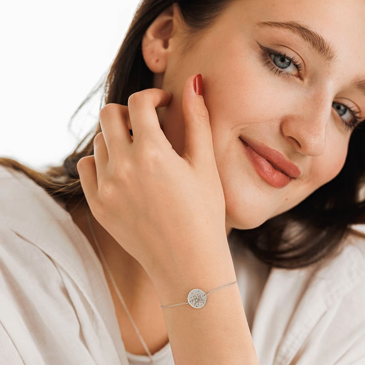 Armband Der Kleine Prinz mit Fuchs und Gravur aus Silber 157513