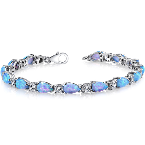 Silber-Armband mit blauen Lacey