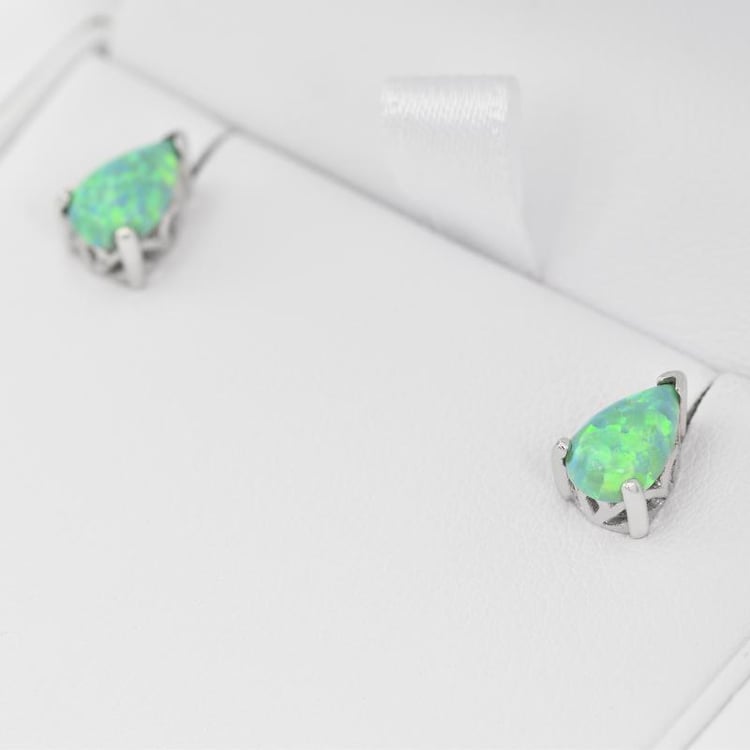 Ohrringe mit grünen Opalen 23089