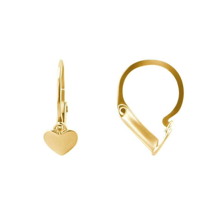 Goldene Kinderohrringe mit einem Herzen Angie 123918