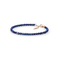 Silbernes Armband mit Perlen aus Lapislazuli Alima