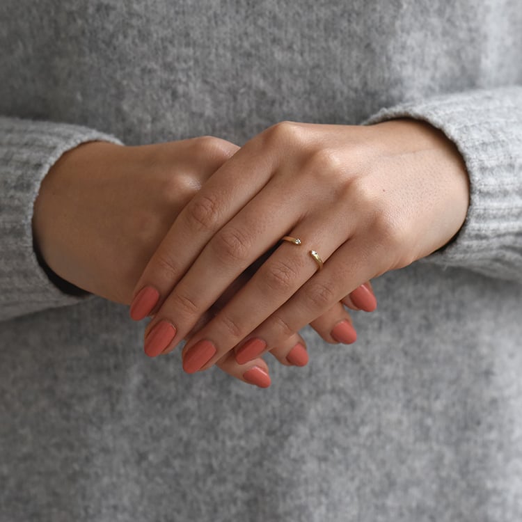 Atypischer Ring aus Gold mit Diamanten Wilbur 75368