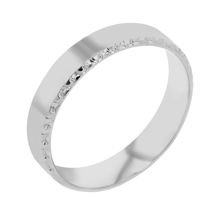 Goldene Eheringe mit einem verzierten Rand Rahim 113787