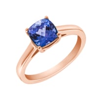 Goldring mit Cushion Tansanit Darion