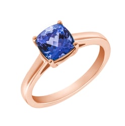 Goldring mit Cushion Tansanit Darion