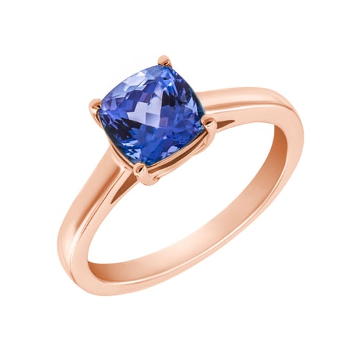 Goldring mit Cushion Tansanit Darion