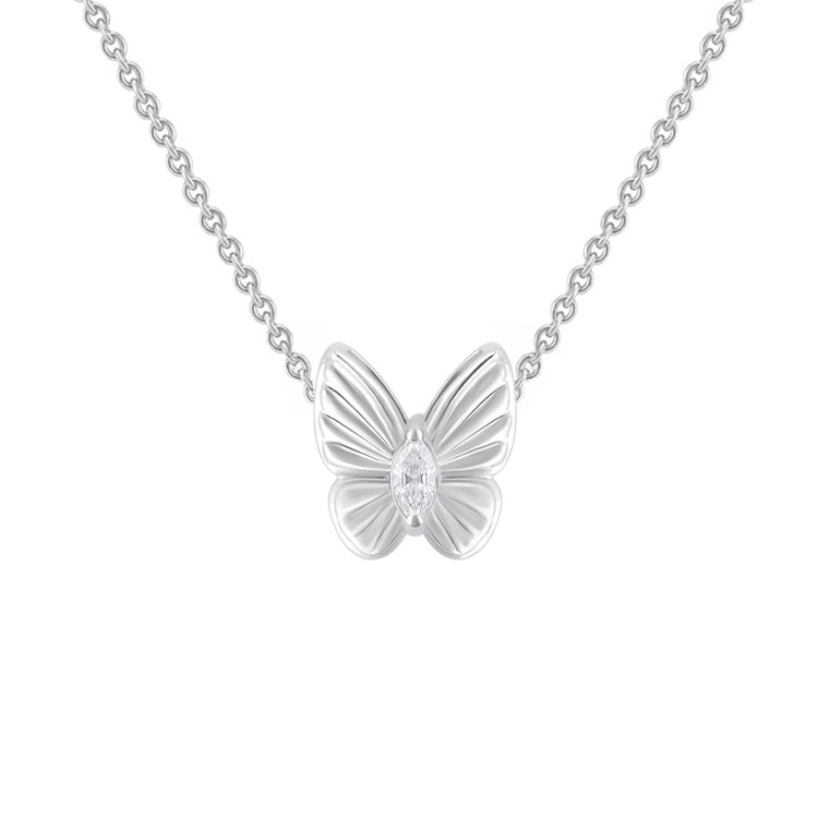 Anhänger mit Lab Grown Diamanten in Form eines Schmetterlings Larisa 163225
