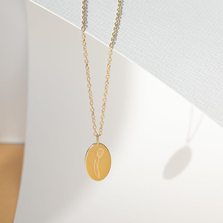 Romantischer Anhänger mit einer Blumengravur Ihrer Wahl Daisy 122773