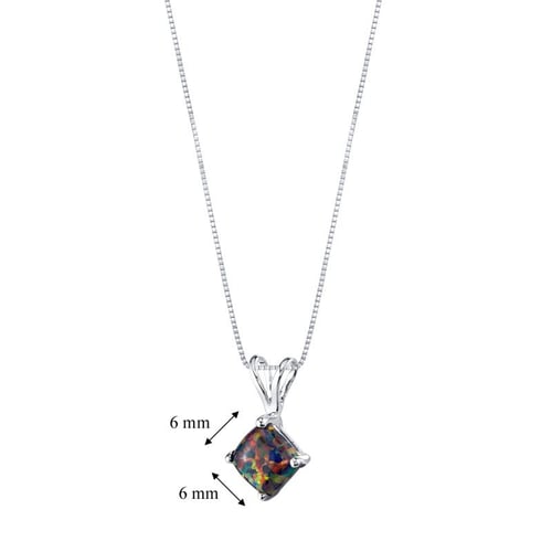 Anhänger in Gold mit schwarzem Opal in Kissenform Rafyna