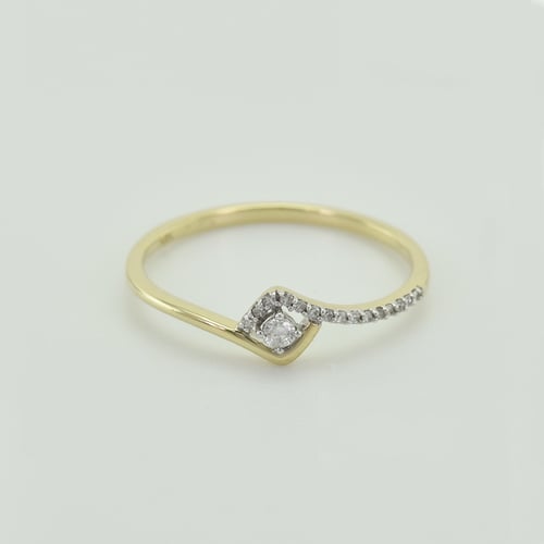 Goldener Verlobungsring mit Lab Grown Diamanten Anthia