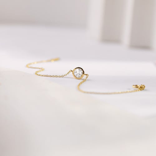 Silbernes Armband mit weißem Topas Arleth