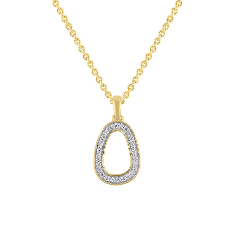 Goldener Anhänger mit Lab Grown Diamanten Evie