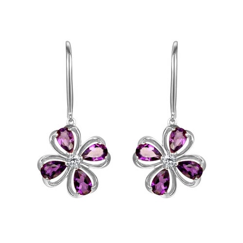 Amethystblüte in Roségold mit Diamanten Elyte