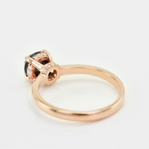 Verlobungsring mit schwarzem und weißen Diamanten Xela