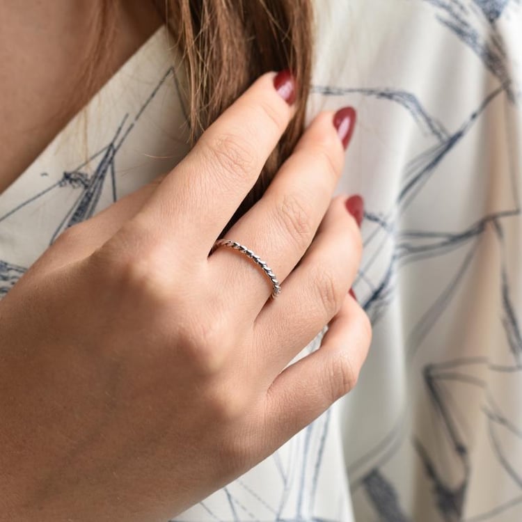 Kordelring aus Platin Aase 152035