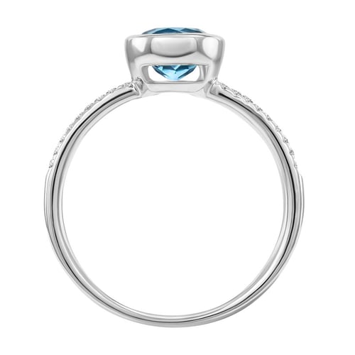 Himmlischer Topas im Goldring mit Diamanten Nyusha