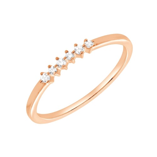Minimalistischer Ring aus Gold mit Diamanten Casper