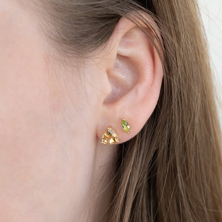 Silberne Ohrstecker mit Citrinen Nellie 124194