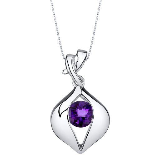 Silberner Anhänger mit Amethyst
