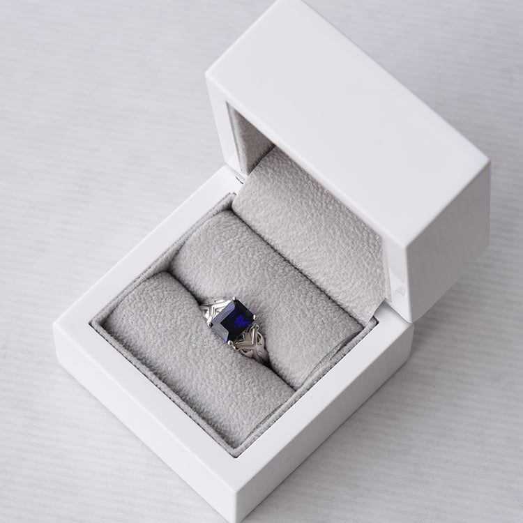 Silberring mit blauem Saphir Jely 74127