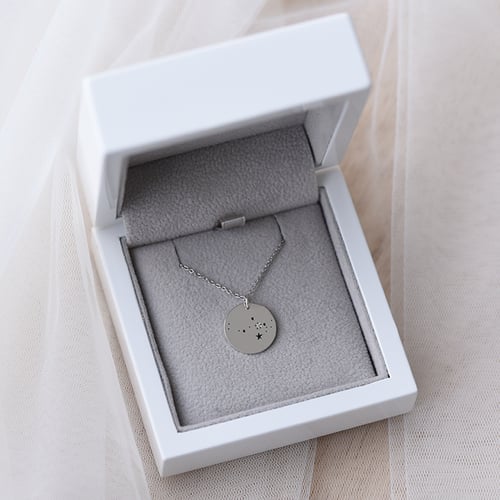 Platinanhänger mit Sternzeichen und Diamant Nyala