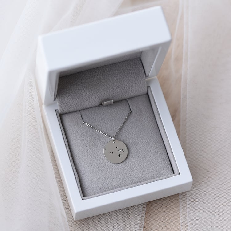 Platinanhänger mit Sternzeichen und Diamant Nyala 70605