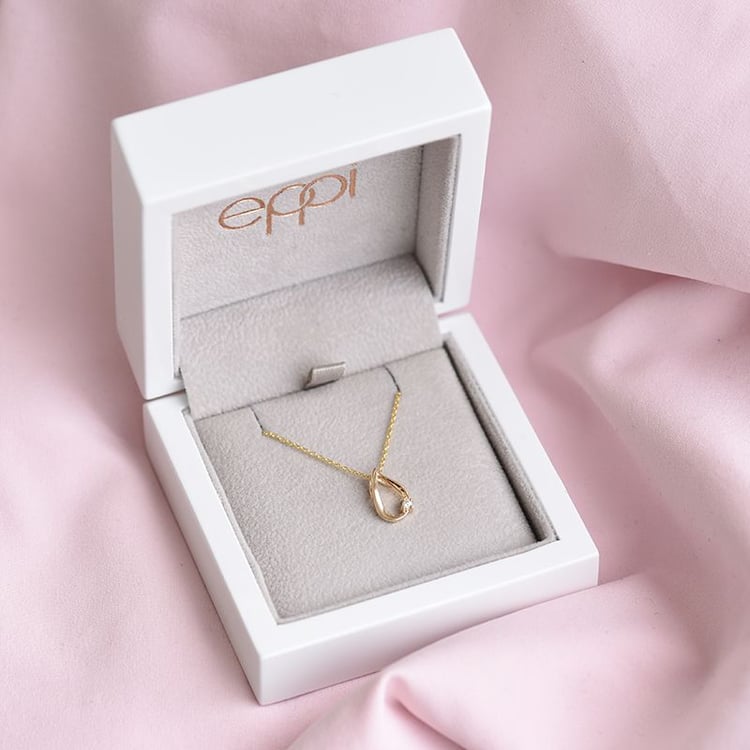 Schmuckset aus Gold in Tropfenform mit Diamanten Rainey 66426