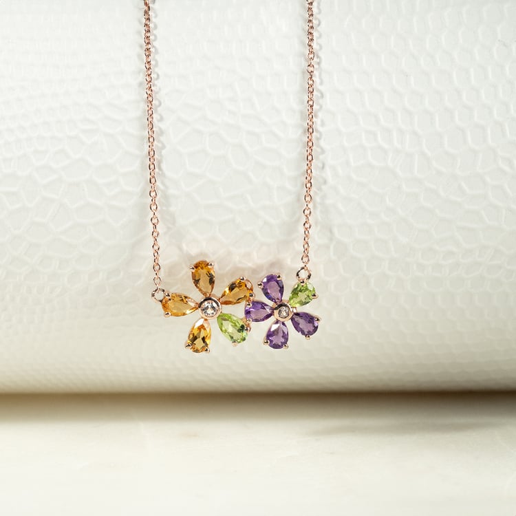 Edelsteinblüten in Halskette Iany 134056