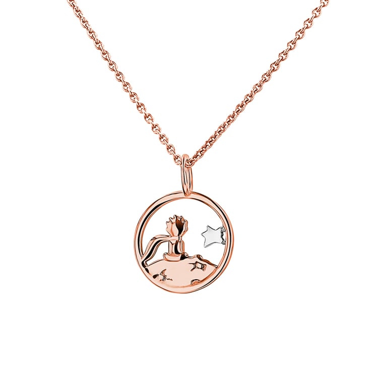 Silberner Geschnitzter Anhänger mit der Figur Kleiner Prinz 140667