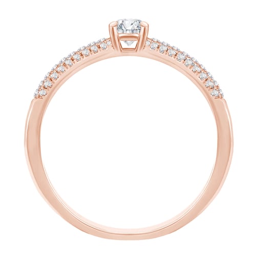 Verlobungsring mit Moissanit und Lab Grown Diamanten Kristen