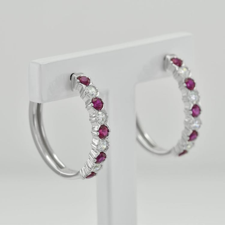 Rubinohrringe 35784