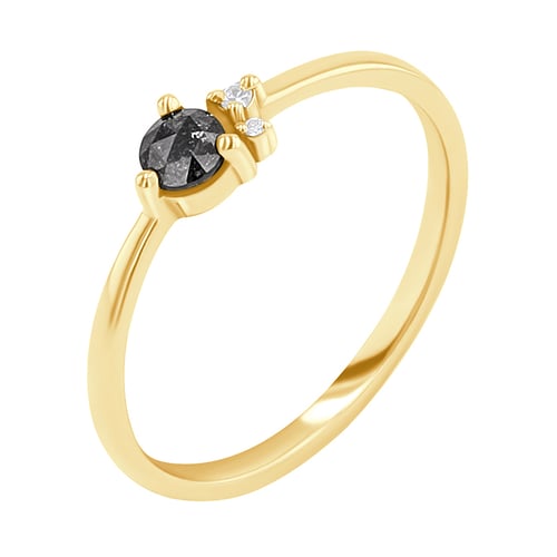 Set aus Ringen mit Salt and Pepper Diamanten Marine