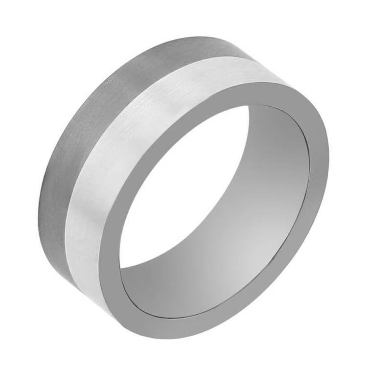 Ehering aus Titan und Silber Buster