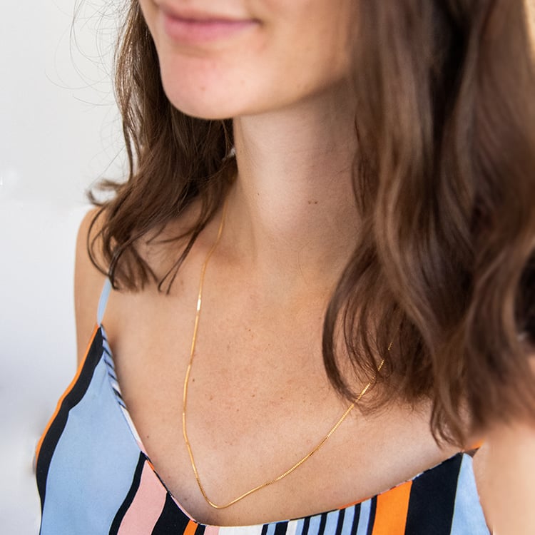 Venezia Halskette 60 cm aus vergoldetem Silber 107592