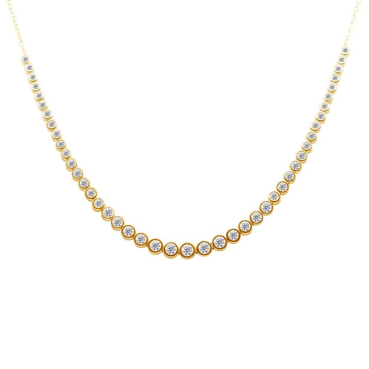 Luxuriöse Goldkette mit Diamanten Sofi 160366