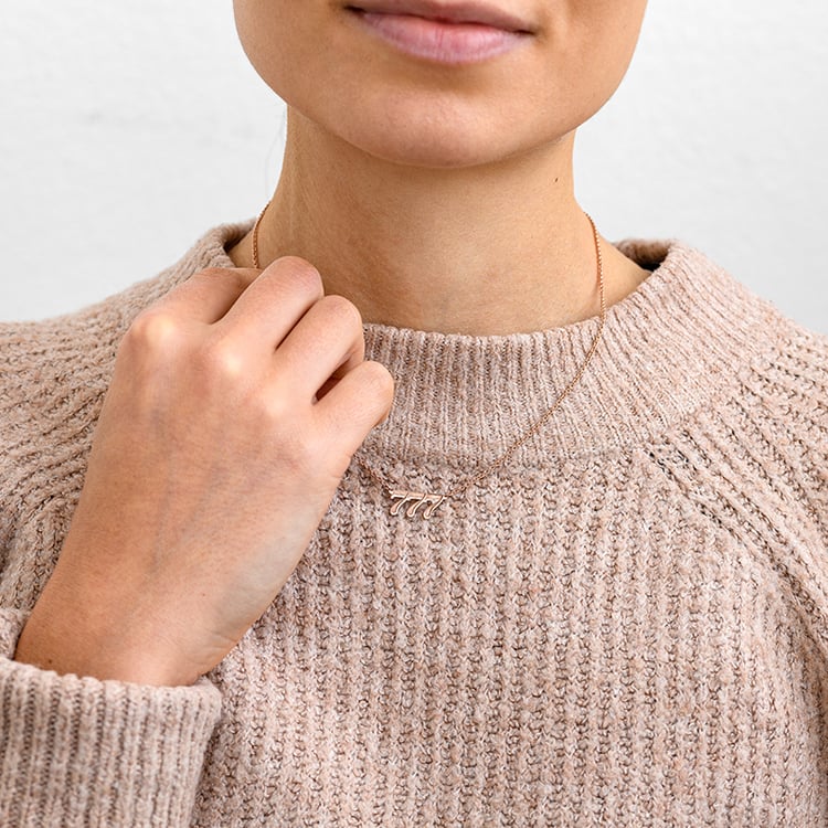 Silberne Halskette mit Diamant Engelszahlen 133263