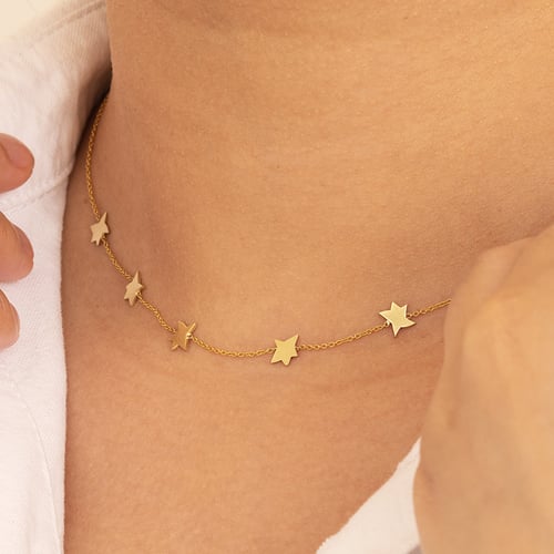 Silberne Kette mit Sternen Der Kleine Prinz