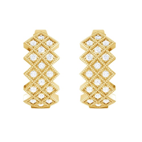 Silberne Creolen mit Diamanten Audhild