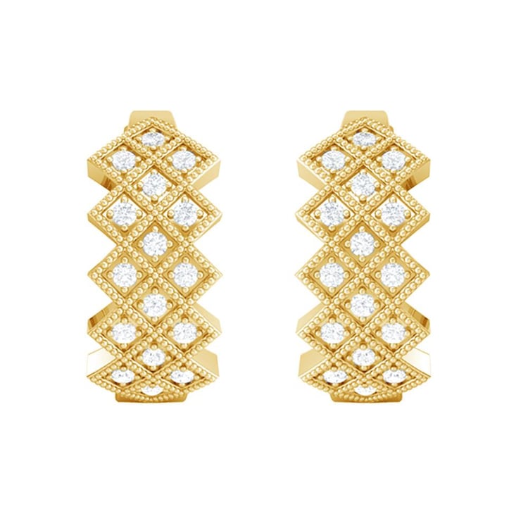 Silberne Creolen mit Diamanten Audhild 160245