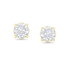 Ohrringe in Form von Blumen mit seitlichen Diamanten Sandre